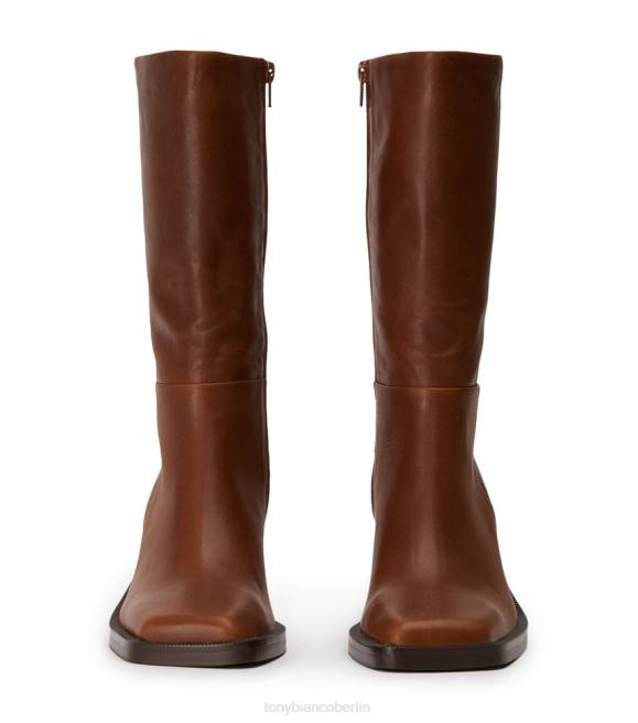 kniehohe Stiefel| de Tony Bianco Frauen Prestige-Kalbsstiefel Cognac 4624460